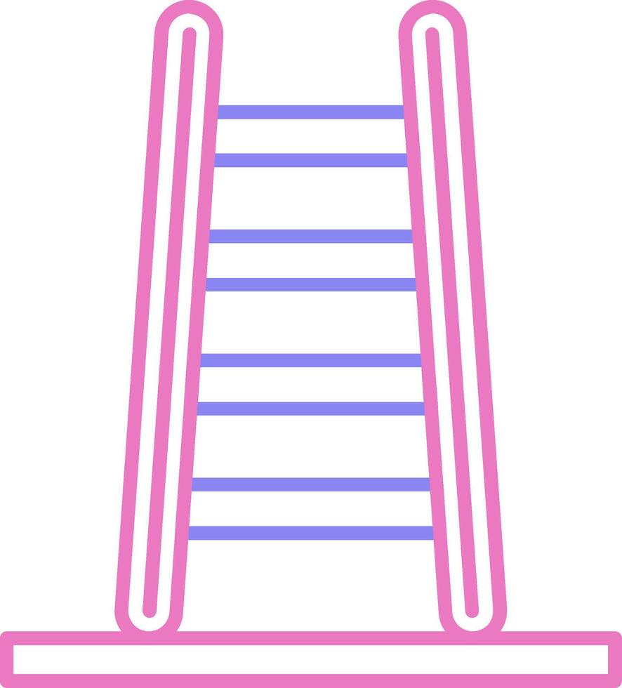 paso escalera lineal dos color icono vector