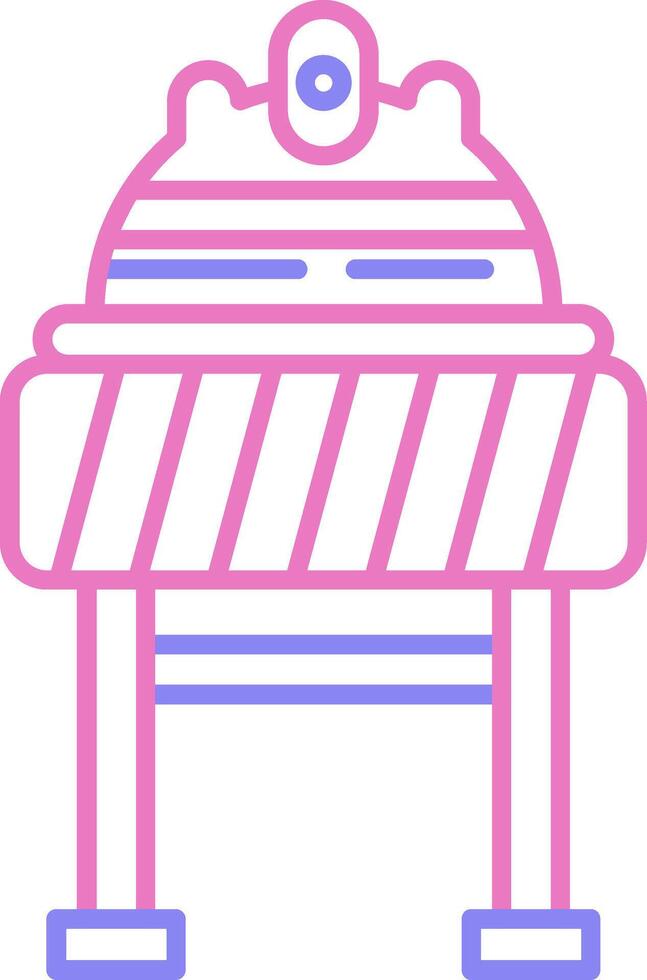 Roadblock Linear Two Colour Icon vector