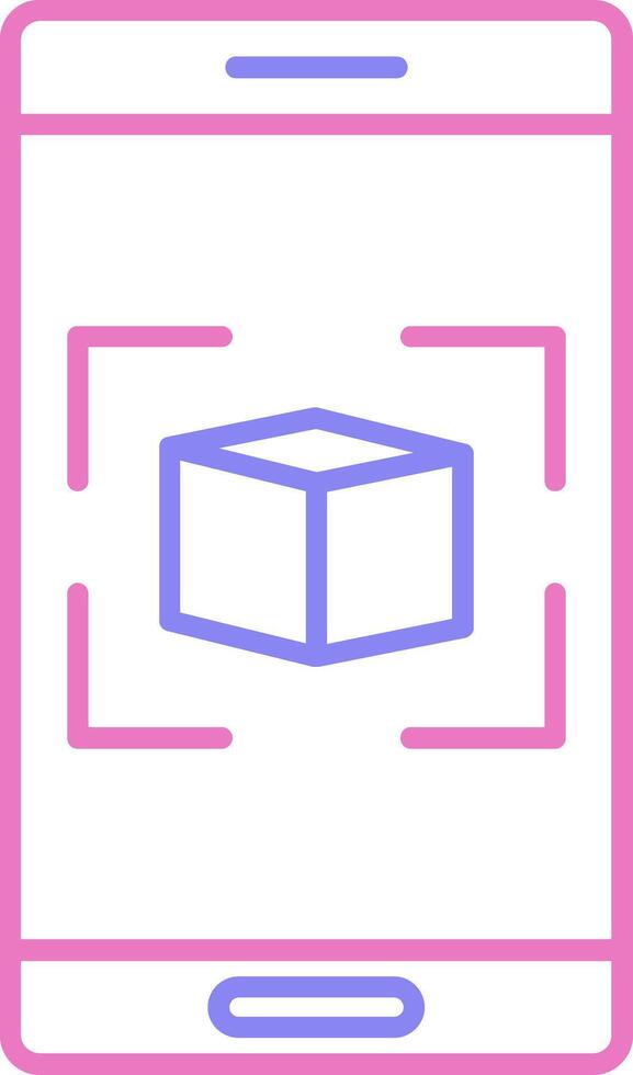 Augmented Reality Linear Two Colour Icon vector