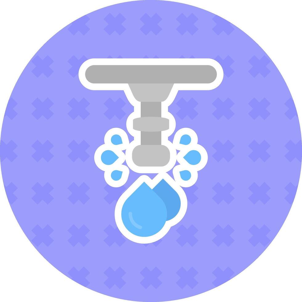 agua plano pegatina icono vector