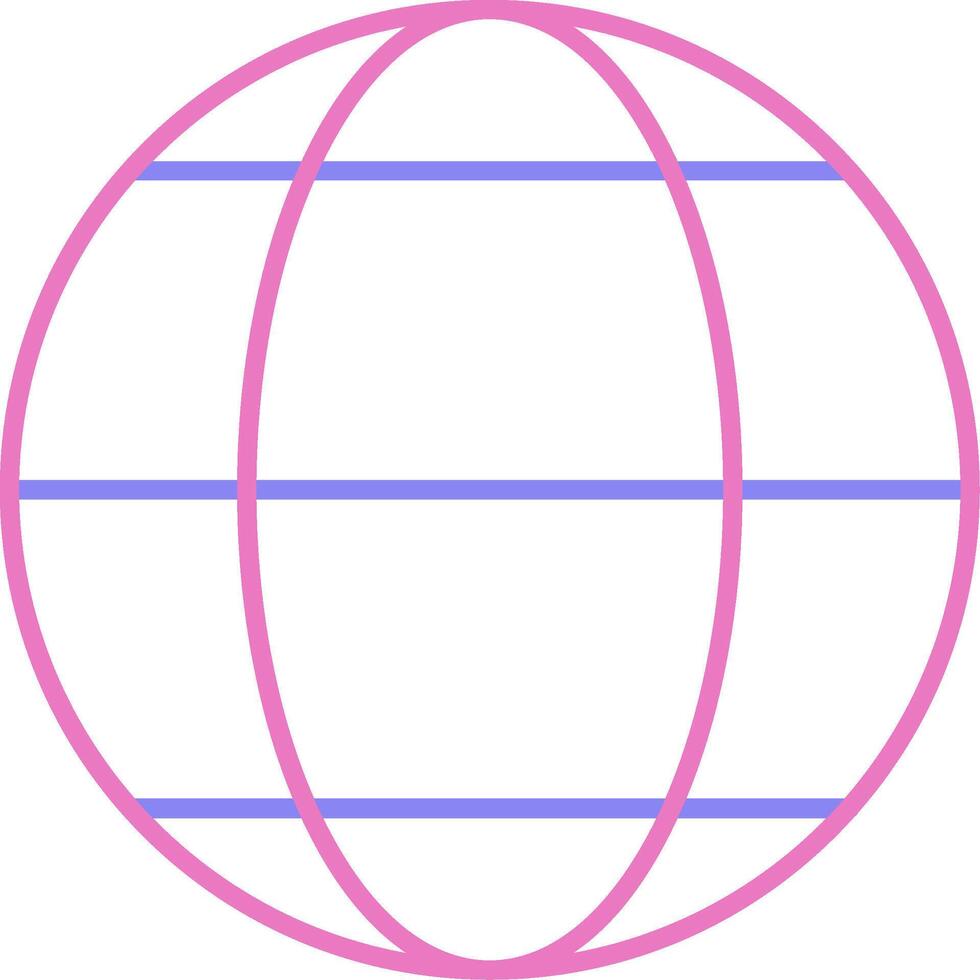 mundo lineal dos color icono vector