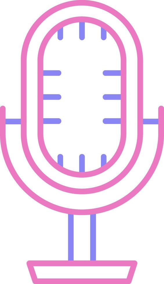 Studio Microphone Linear Two Colour Icon vector