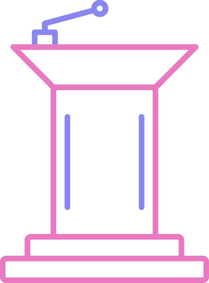 Podium Linear Two Colour Icon vector