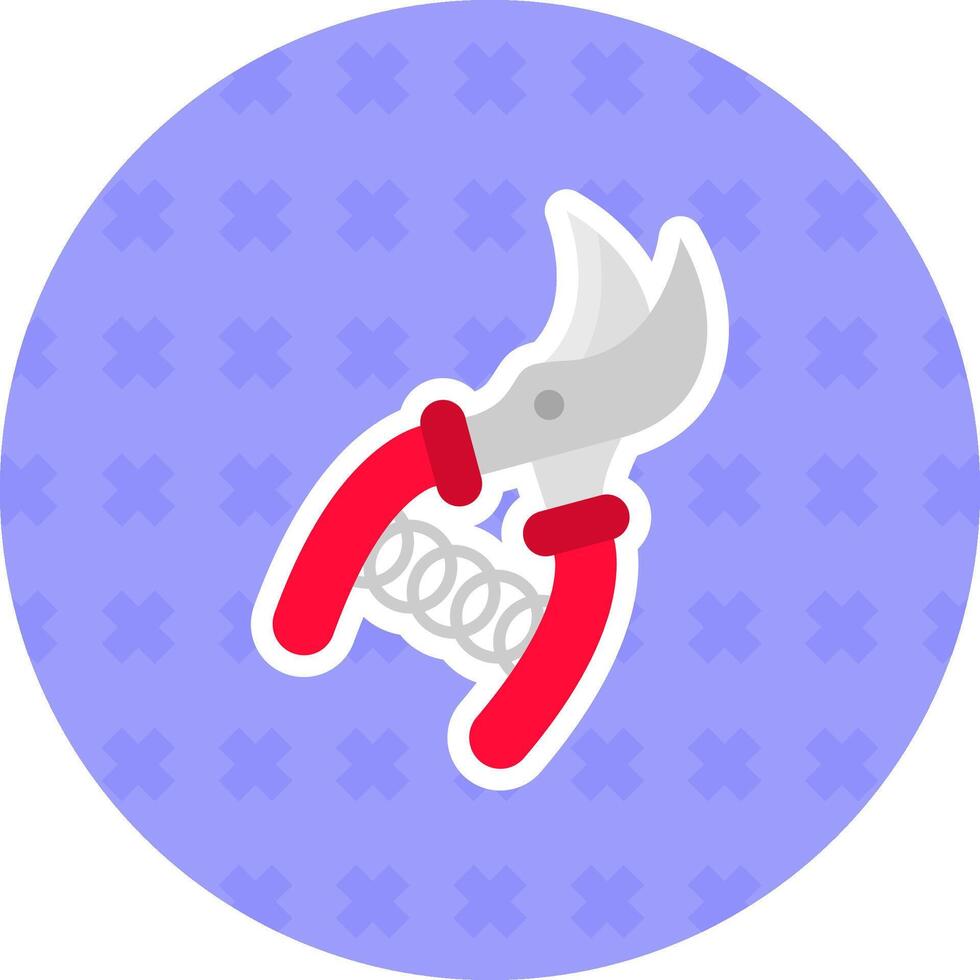 Pruners Flat Sticker Icon vector