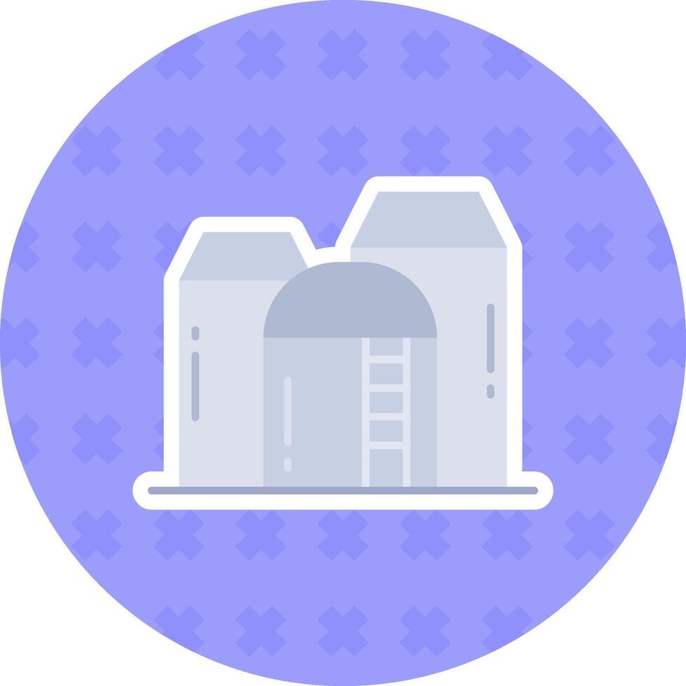 silo plano pegatina icono vector