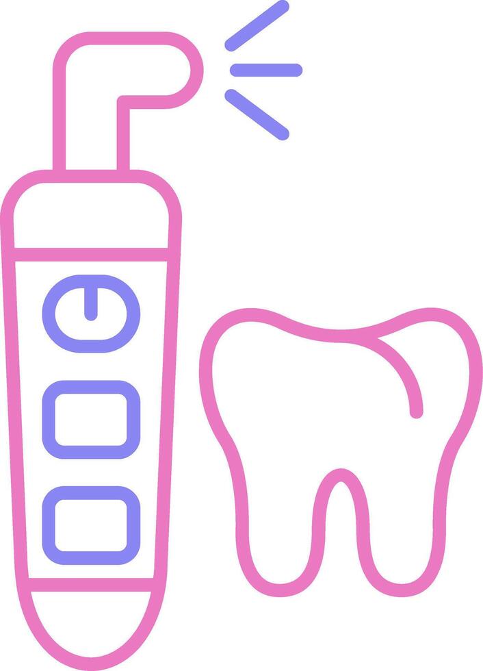 Dental Irrigator Linear Two Colour Icon vector