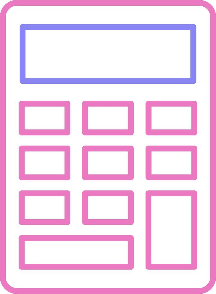 Calculator Linear Two Colour Icon vector