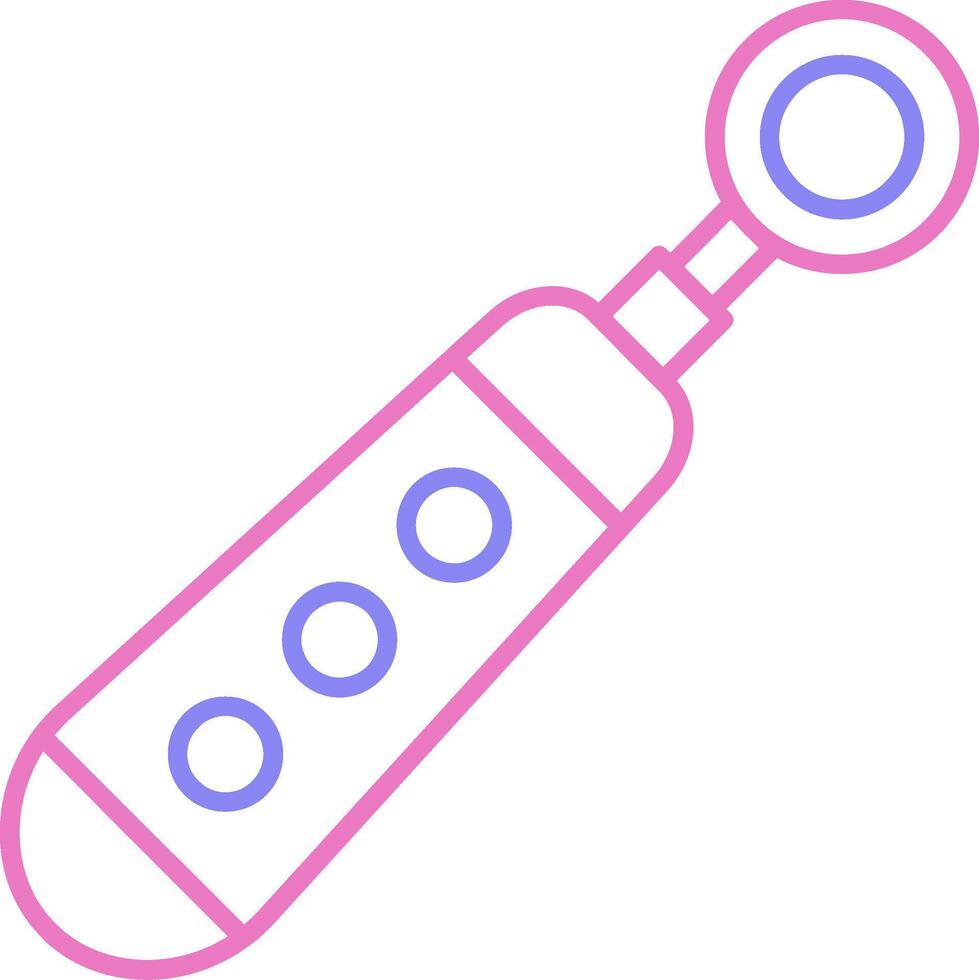 Mouth Mirror Linear Two Colour Icon vector