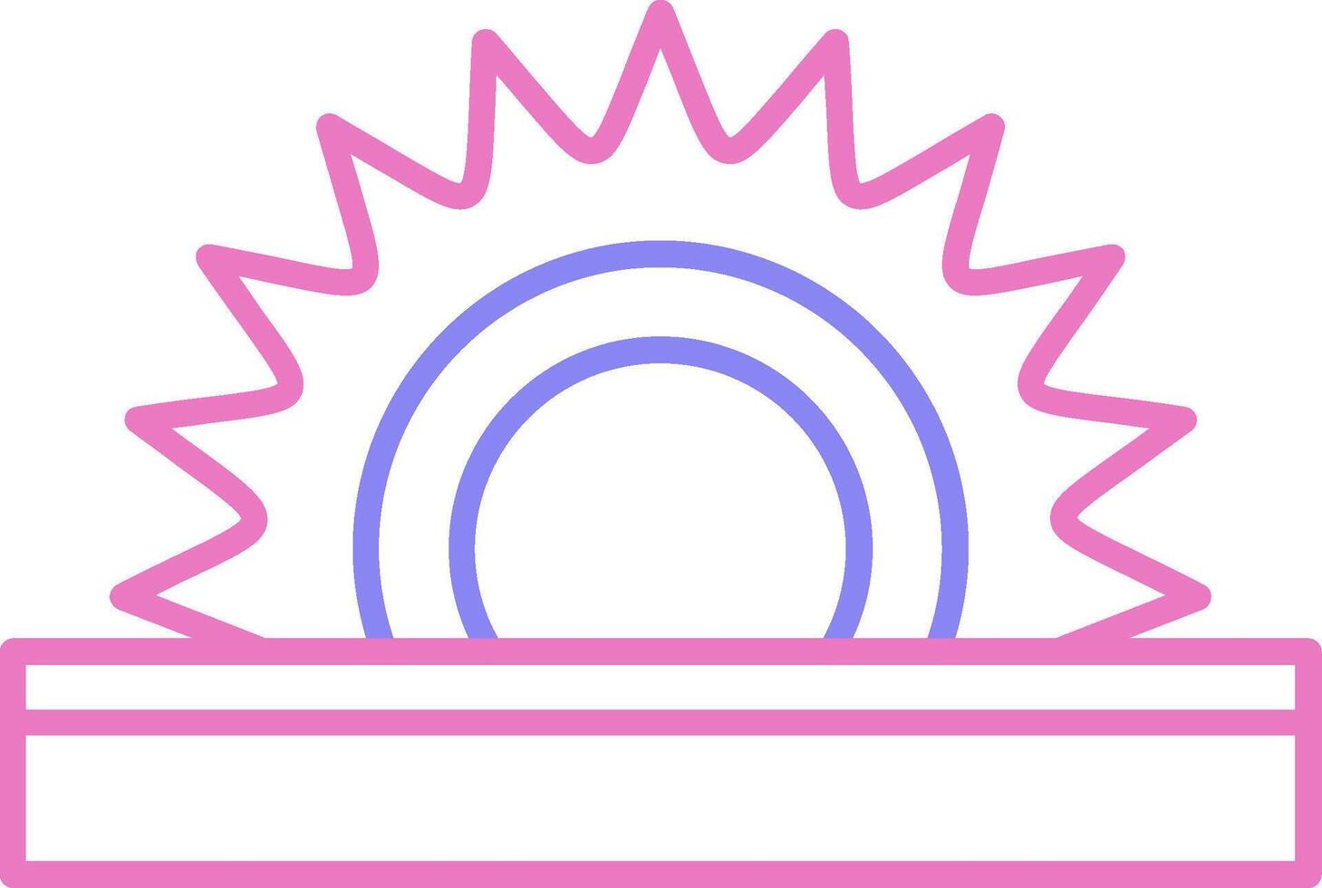 Circular Saw Linear Two Colour Icon vector