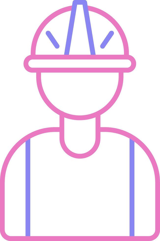 Worker Linear Two Colour Icon vector