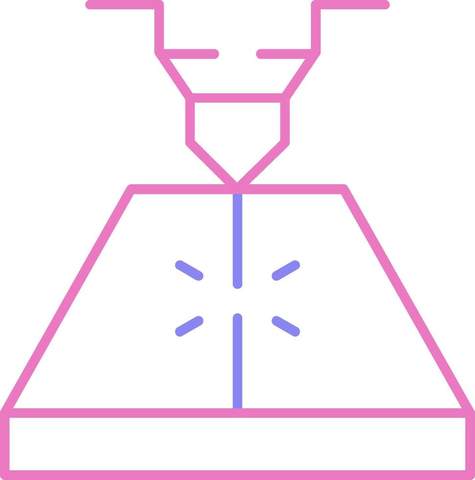 Laser Linear Two Colour Icon vector