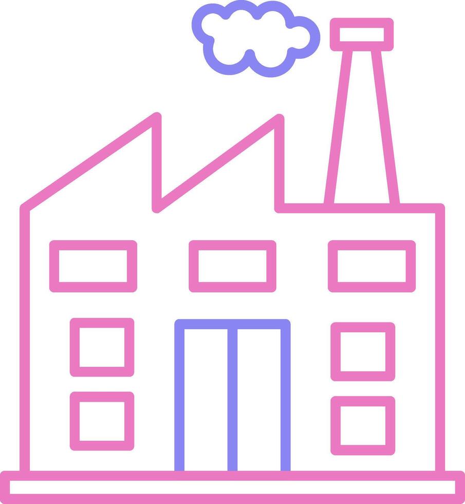 Factory Linear Two Colour Icon vector