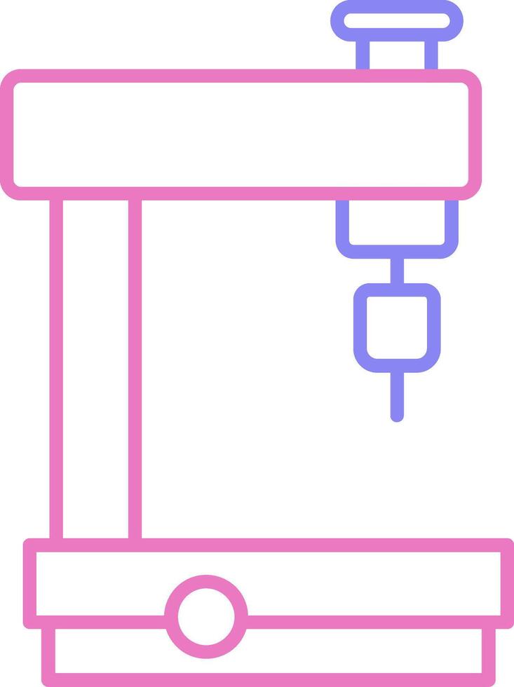 Milling Machine Linear Two Colour Icon vector