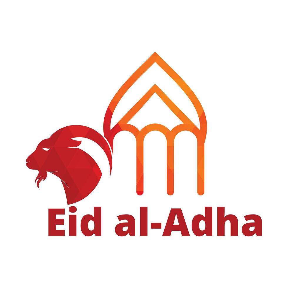 eid Alabama adha logo ilustración. vector