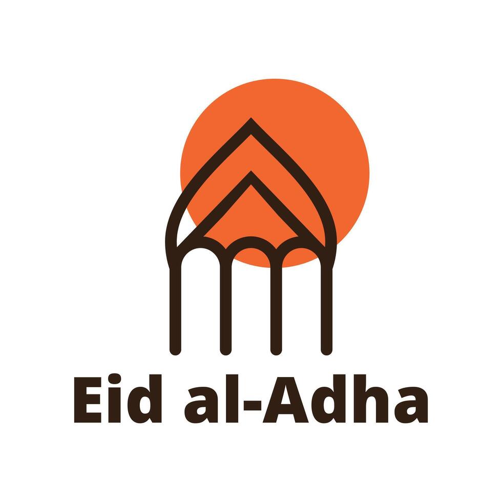 eid Alabama adha logo ilustración. vector