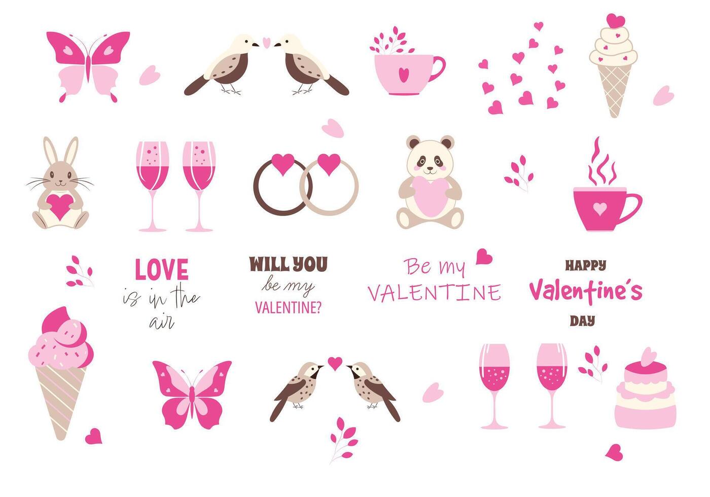 Valentines day large set vector