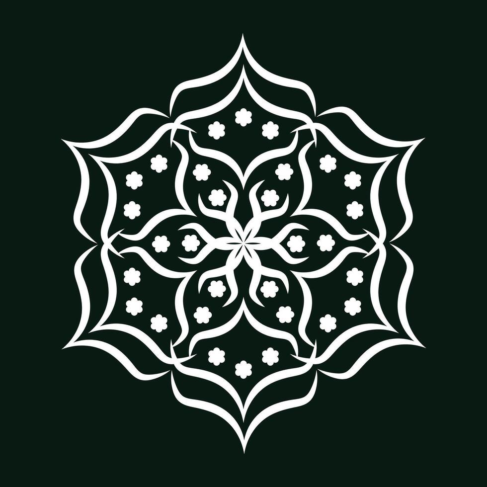 Luxury mandala background with floral ornament pattern vector