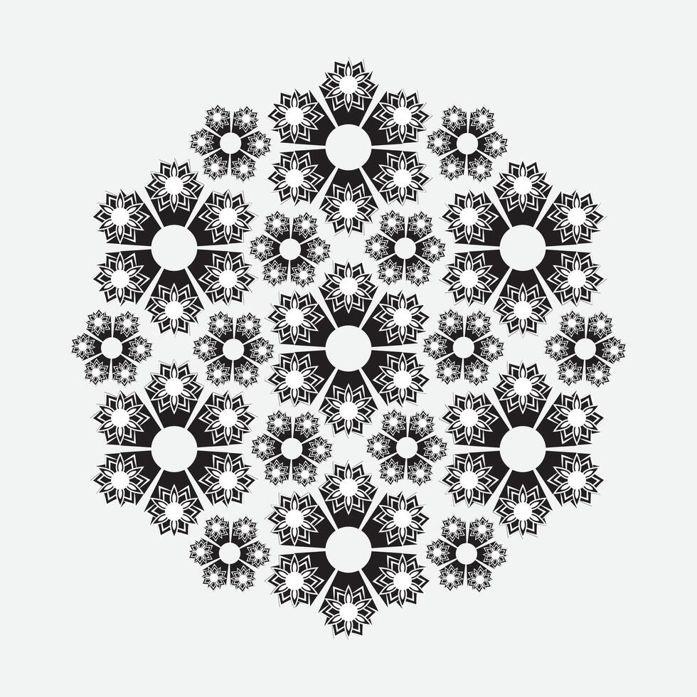 Mandala Pattern Stencil doodles sketch vector