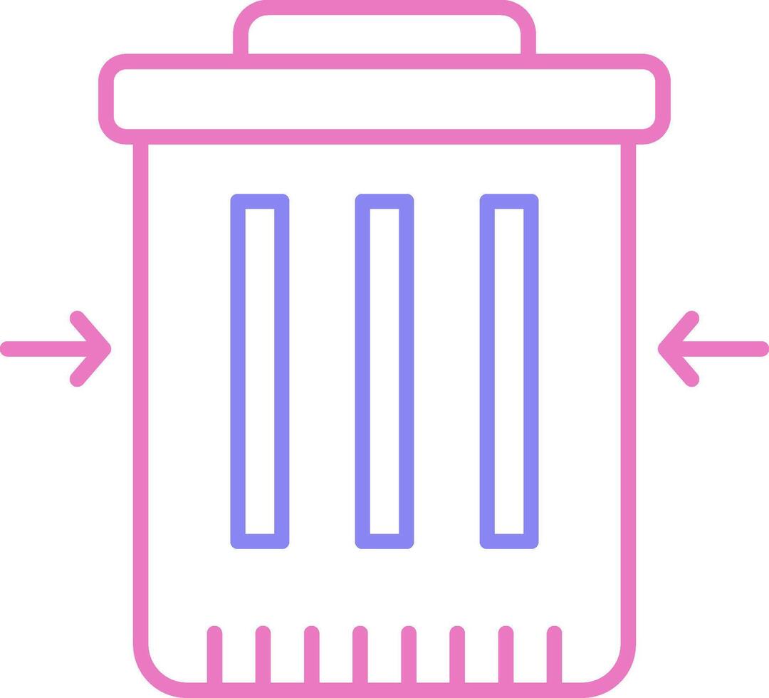 Waste Reduction Linear Two Colour Icon vector