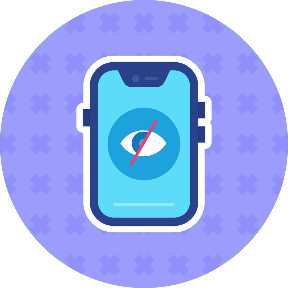 Disabled Flat Sticker Icon vector