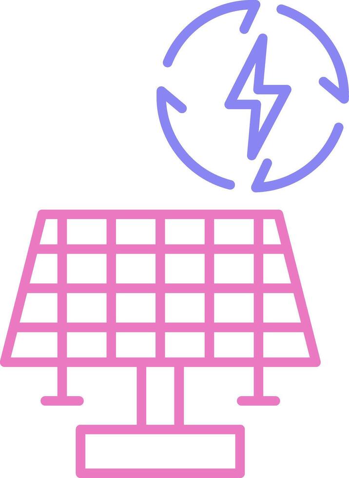 Renewable Energy Linear Two Colour Icon vector