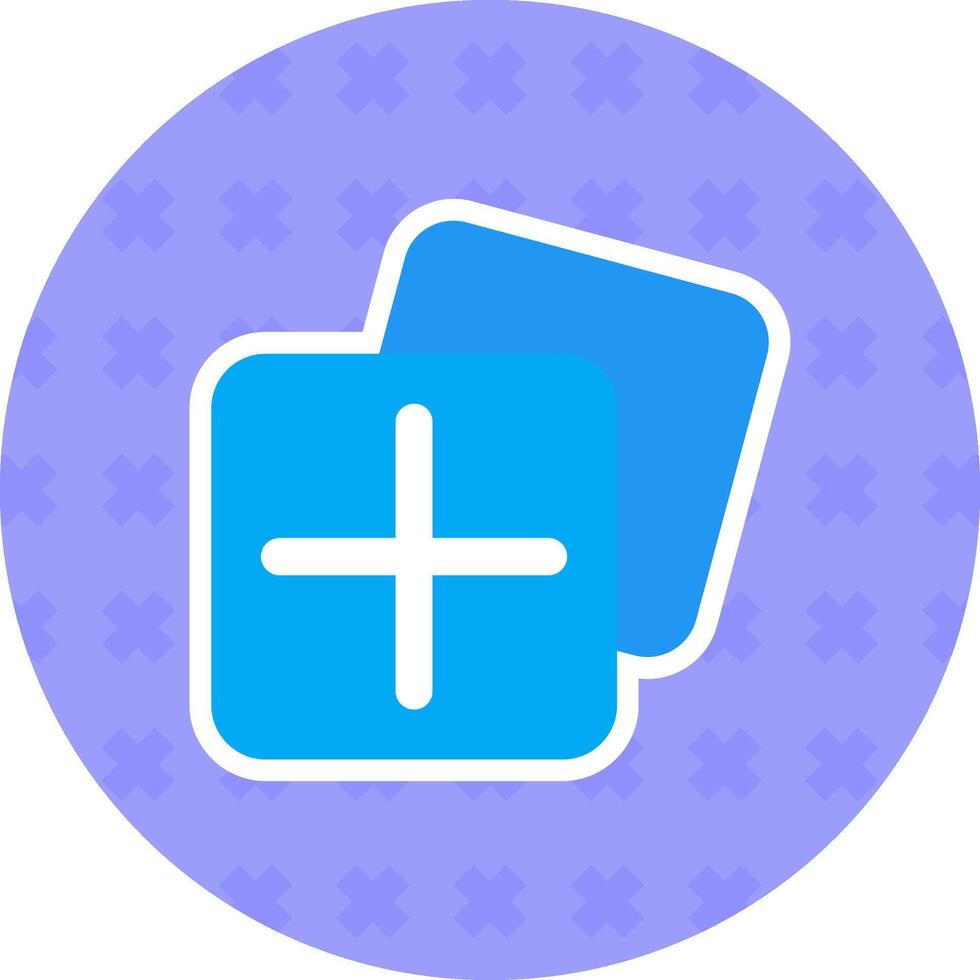 Add 1 Flat Sticker Icon vector