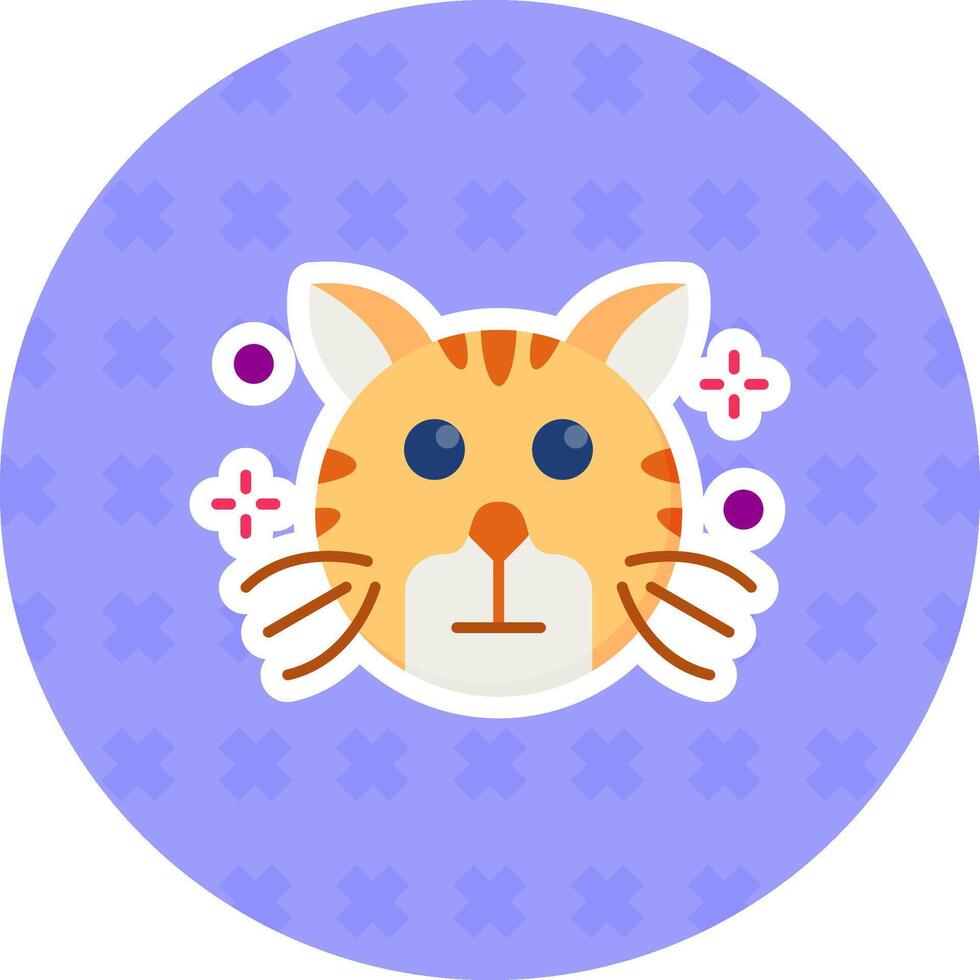Rolling eyes Flat Sticker Icon vector
