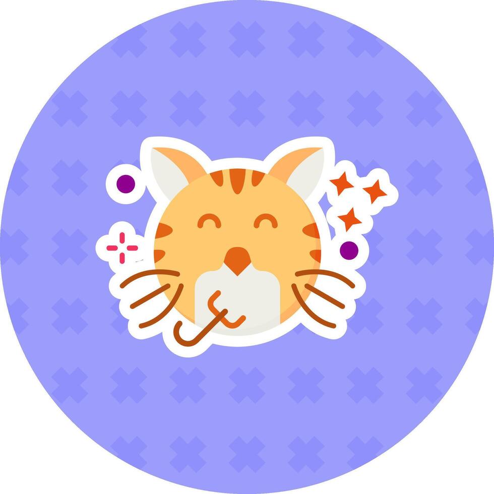 Congratulation Flat Sticker Icon vector