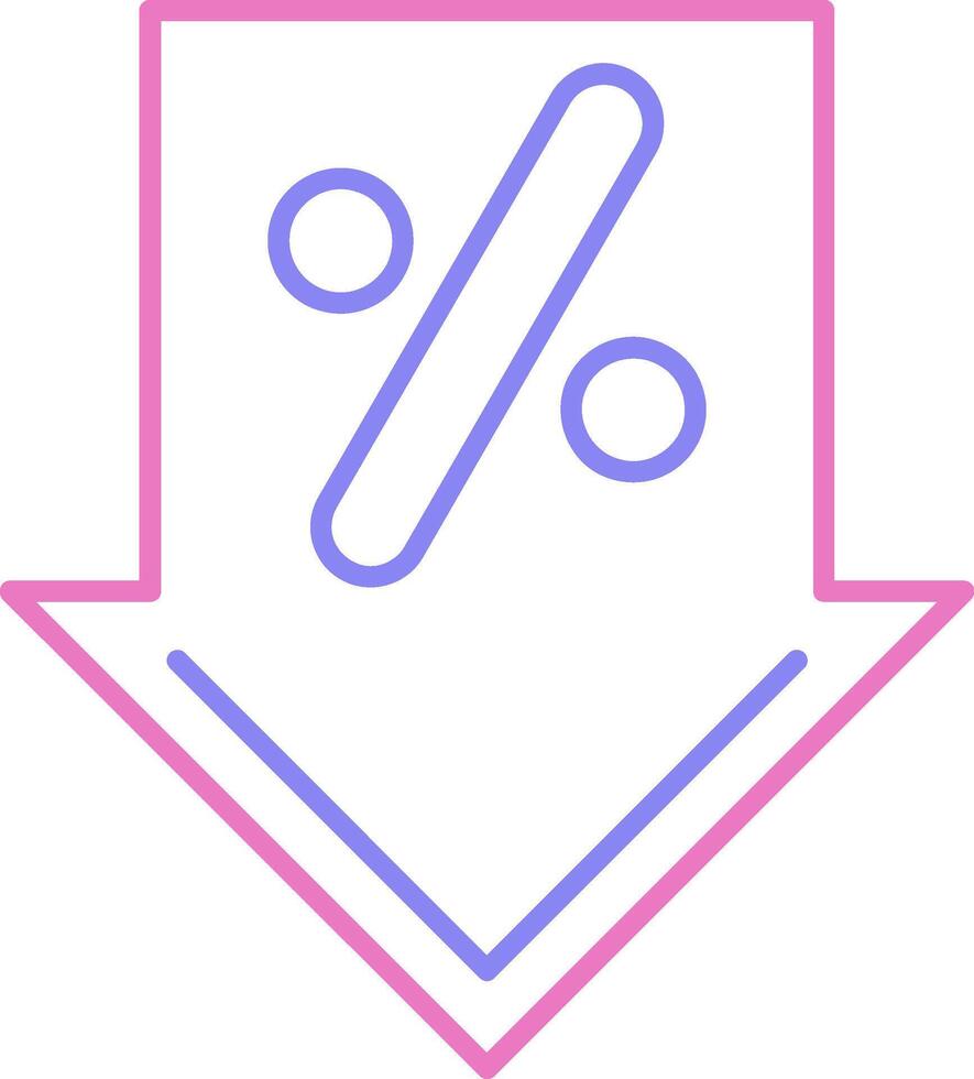 Discount Linear Two Colour Icon vector