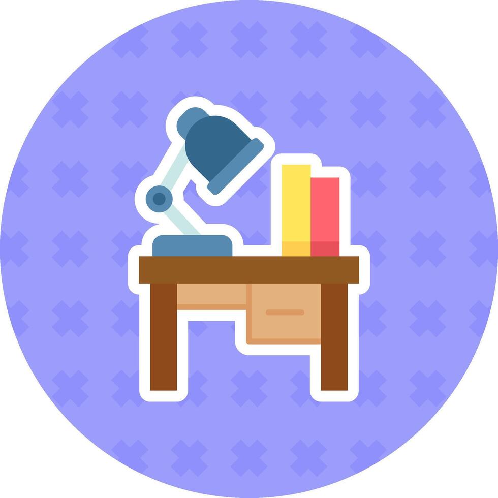 Table lamp Flat Sticker Icon vector