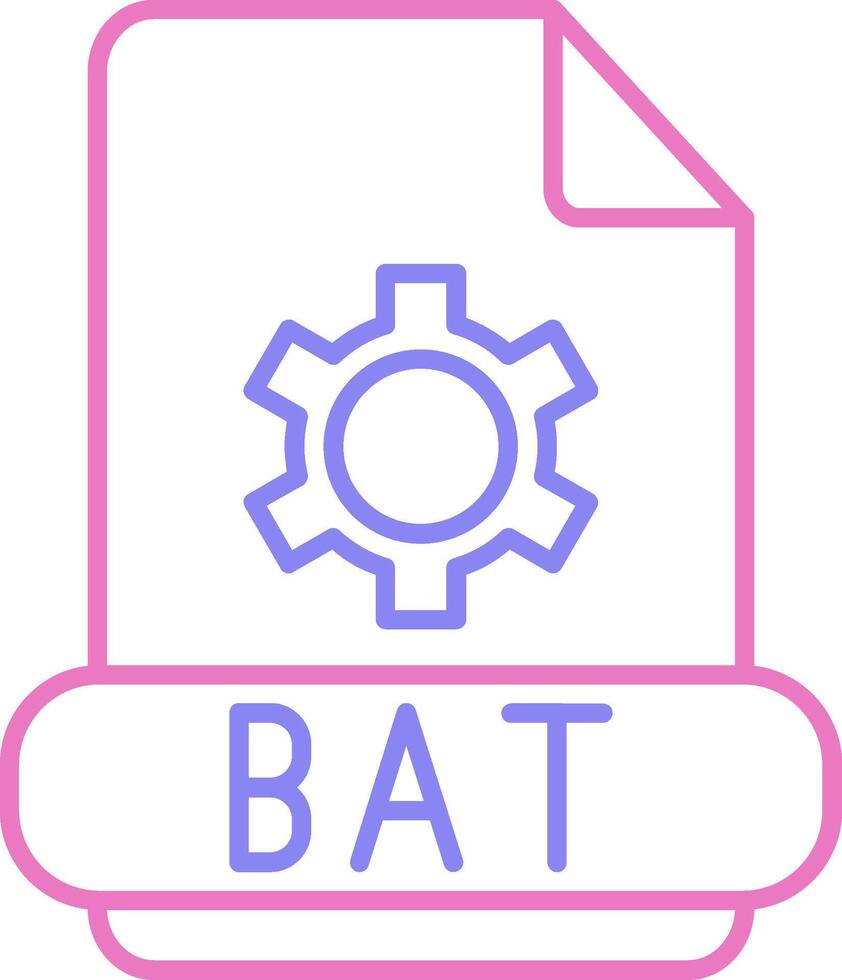 Bat Linear Two Colour Icon vector