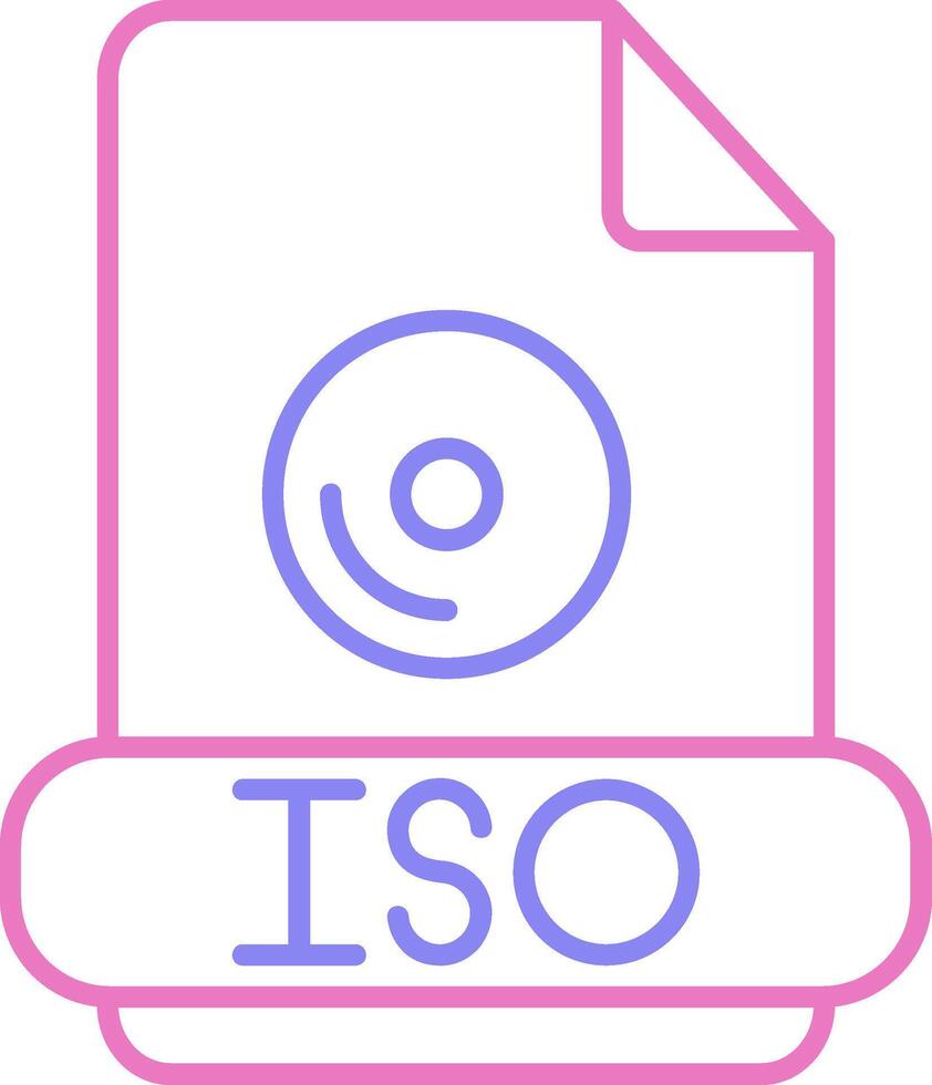 Iso Linear Two Colour Icon vector