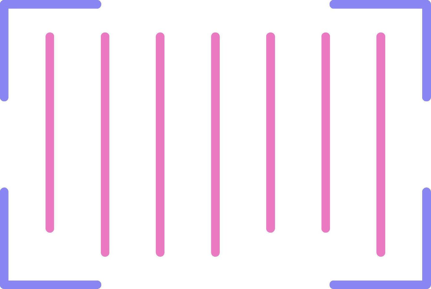 Barcode Linear Two Colour Icon vector