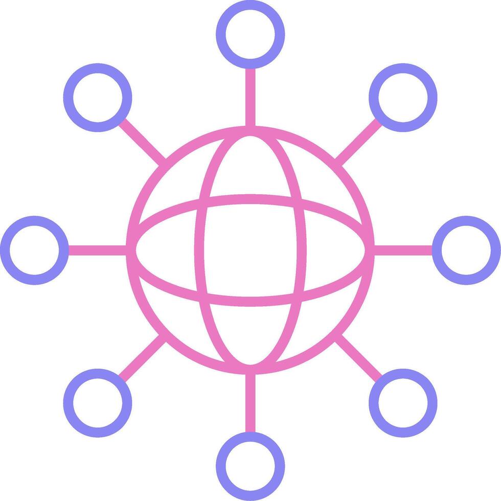 linear two color icon vector