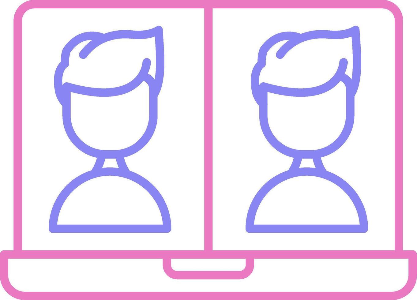 linear two color icon vector