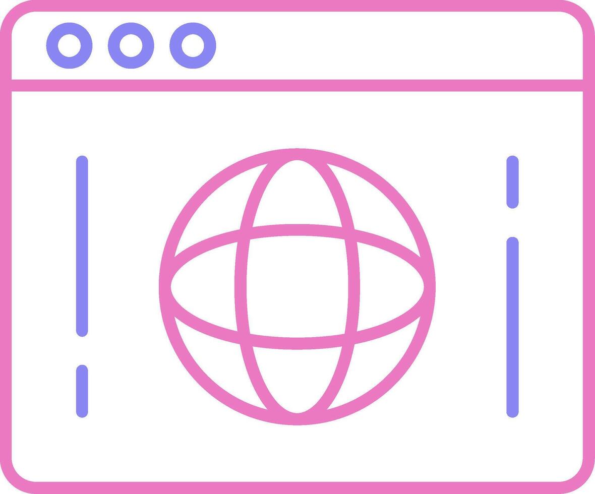 linear two color icon vector