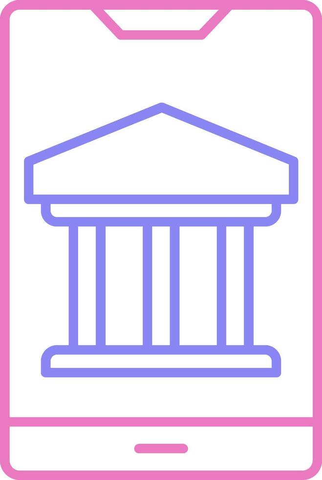 linear two color icon vector