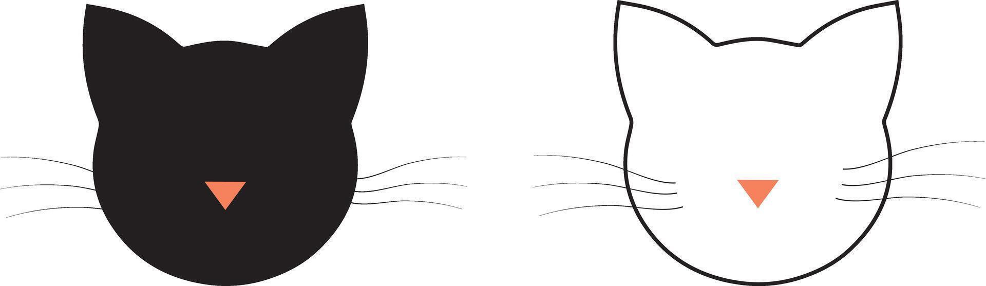 gato vector icono calicó gatito mascota cabeza cara logo símbolo personaje dibujos animados