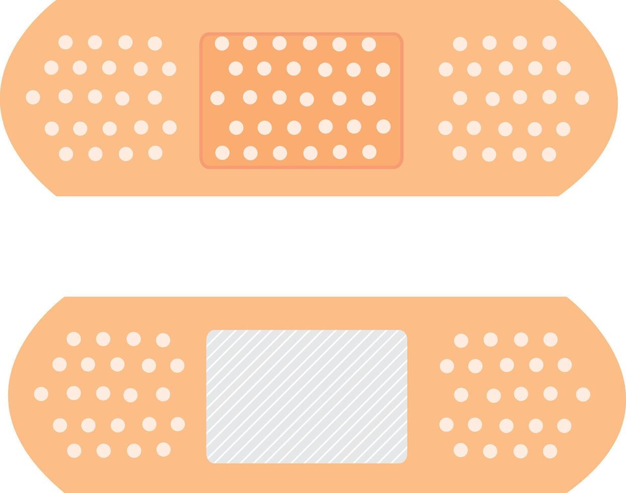 Adhesive medical plaster strip bandage. Medical patch aid strip. vector