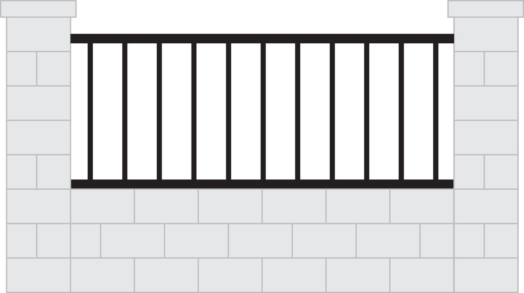 Railing vector. railing on white background. wallpaper. free space for text. copy space. vector