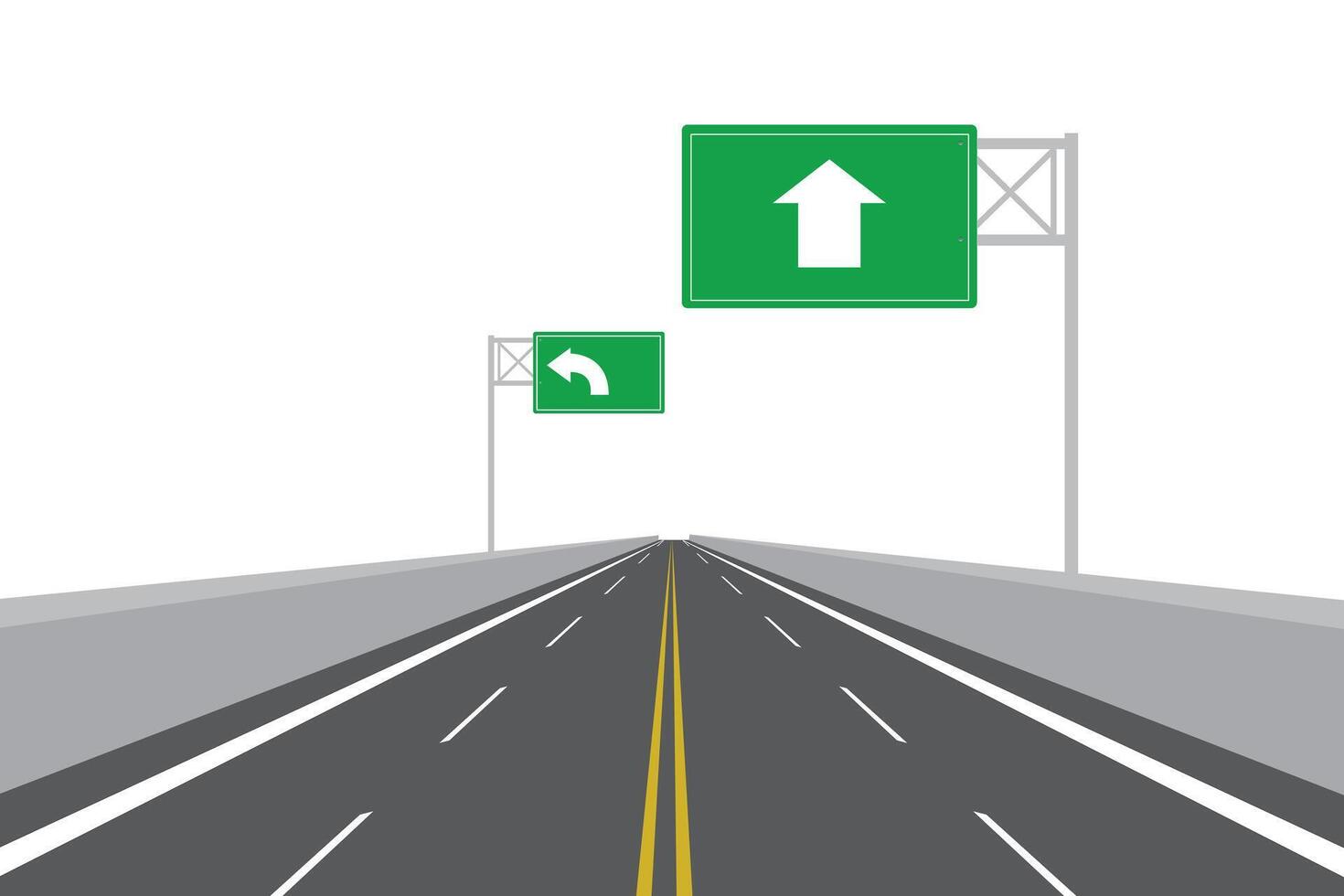 autopista con tráfico signo. autopista con la carretera signo. calle tráfico signo. vector ilustración aislado en blanco antecedentes.