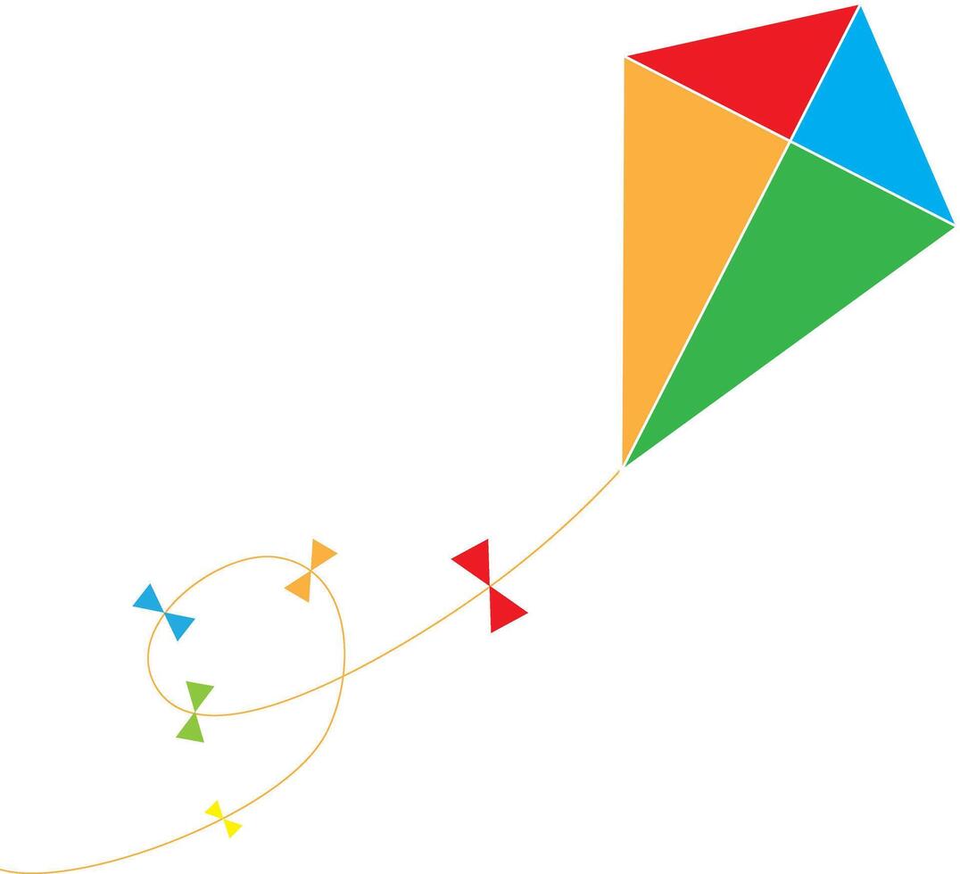 kite flat clipart vector illustration