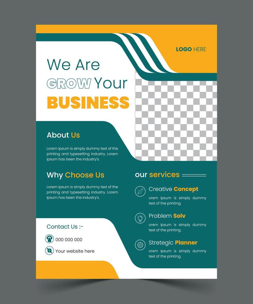 unique creative flyer business design vector