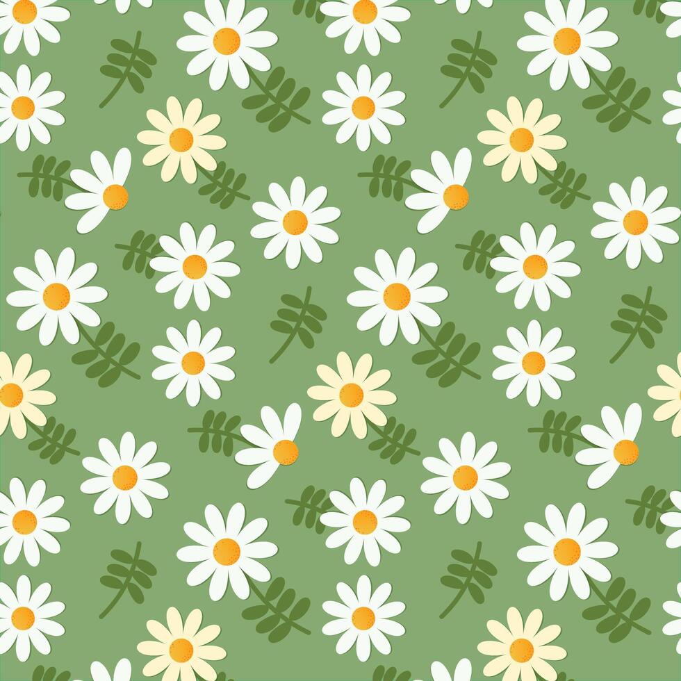 margarita floral modelo sin costura. textura vector antecedentes. imprimible para fondo de pantalla, álbum de recortes, cubrir libro, diario, mesa paño, envase papel.