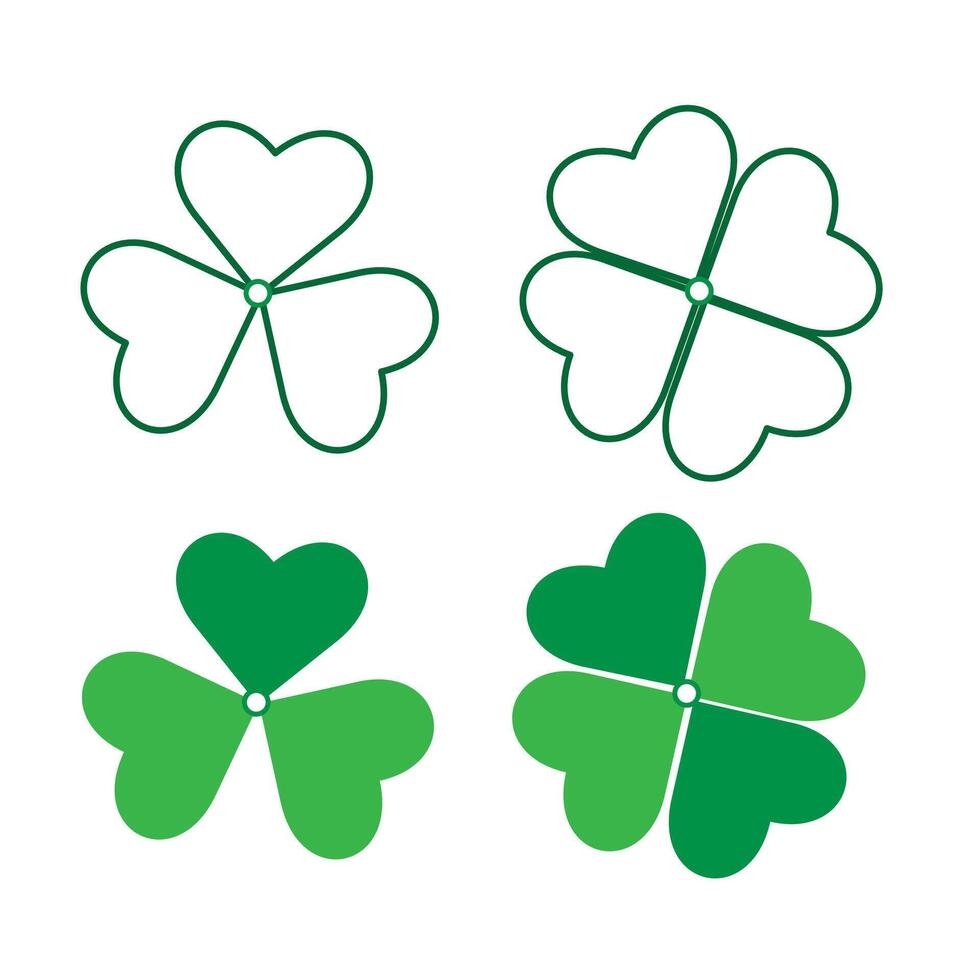 Lucky Irish Clover for St. Patrick's Day Free Vector