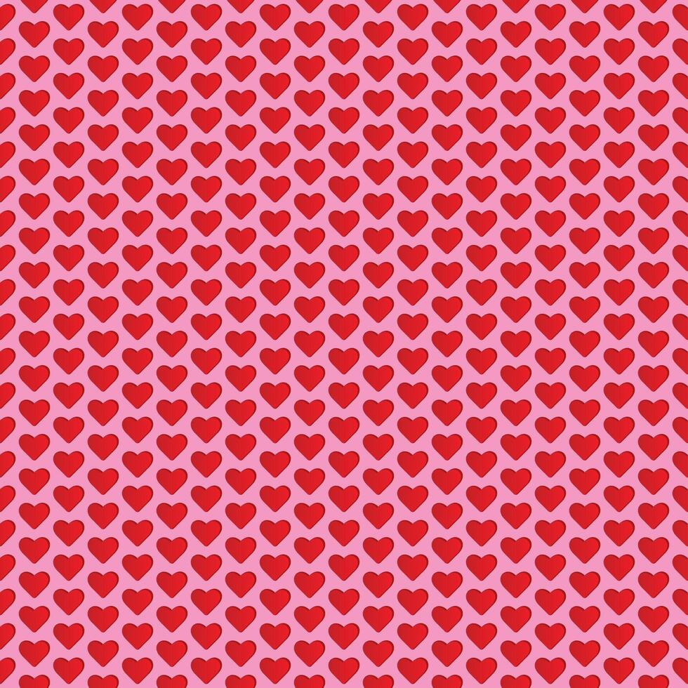 Seamless pattern with red little heart vector