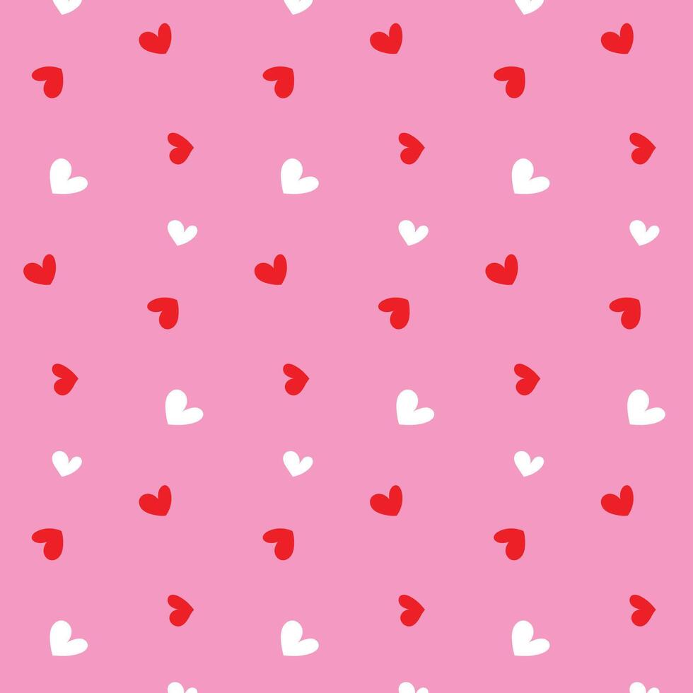 Seamless pattern with cute little hearts for valentines day vector