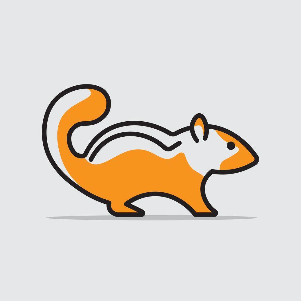 chipmunk logo design vector