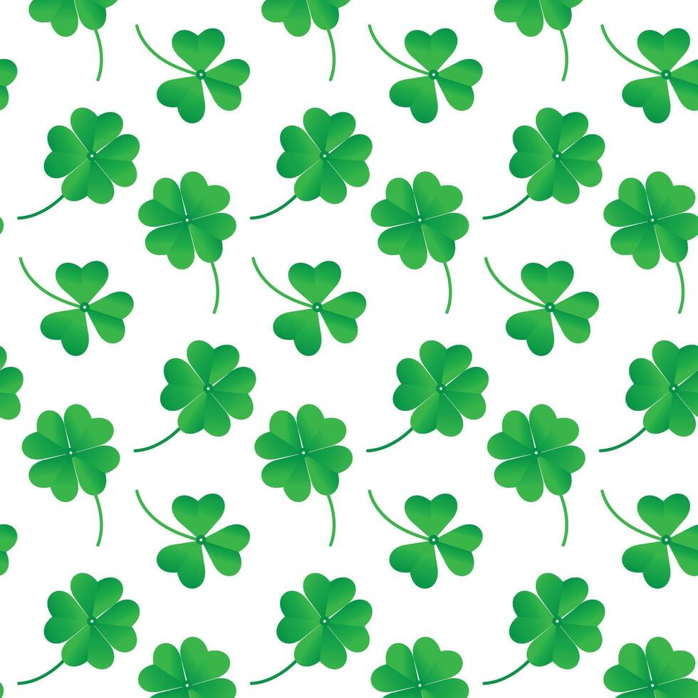 Cute lucky simple elegant Saint St Patrick day seamless pattern vector Illustration
