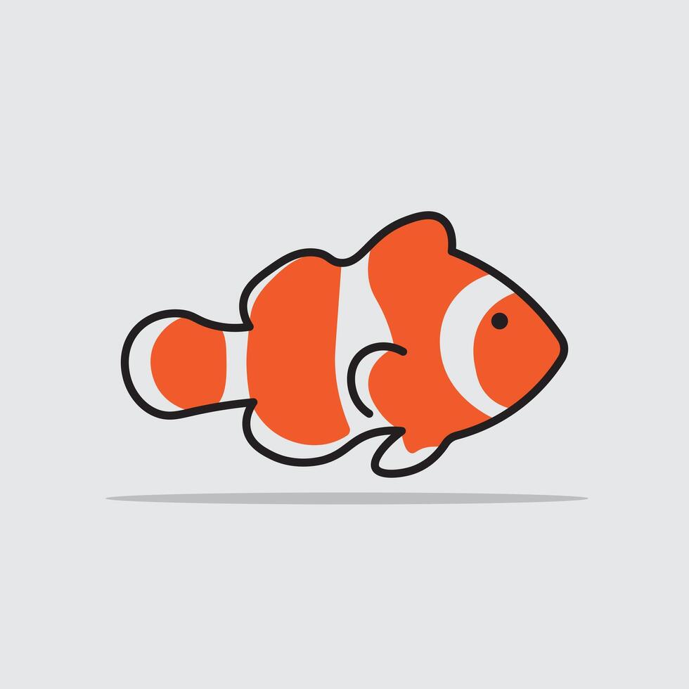 clown fish logo vector